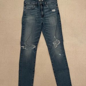 AGOLDE light blue ripped skinny jeans